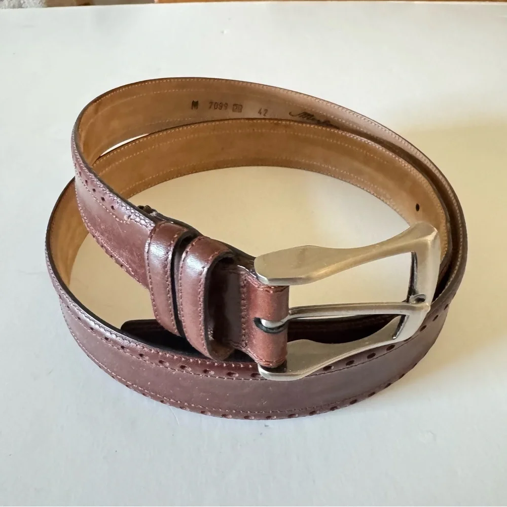 Mezlan Brown Leather Belt size 42
